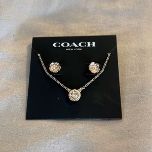 Coach Necklace and Earring Set